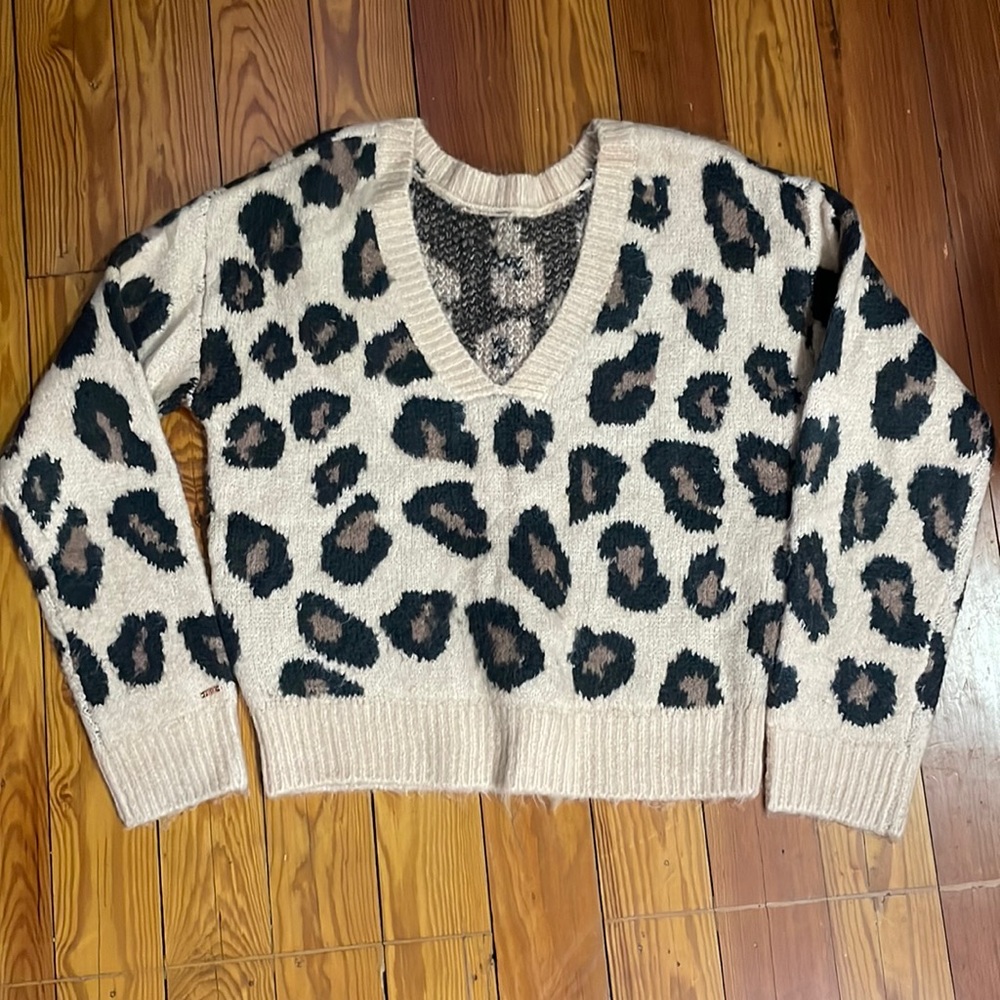 VS PINK Leopard Print Sweater- XS